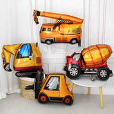 🚜Construction Vehicle Foil Balloon Set for Boys Who Love Trucks Diggers and Big Birthday Fun - ThiGui
